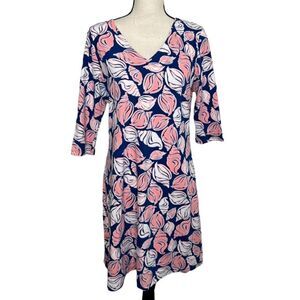 HALEY AND THE HOUND Navy Blue And Orange Dress. Size Medium